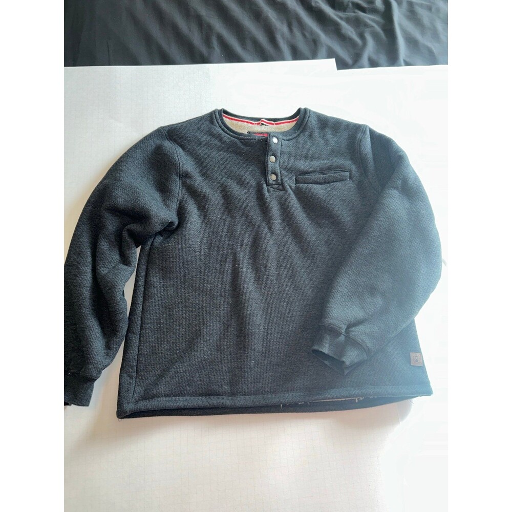 Coleman Men’s Sherpa-Lined Fleece Pullover - Charcoal Grey - Size XL